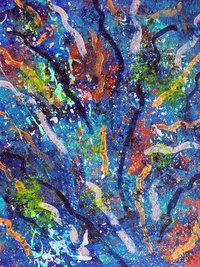 Ice on the River- Original Abstract Acrylic Painting On Canvas