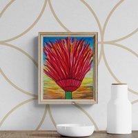 Paradise In Bloom- Original Semi Abstract Floral Acrylic Painting On Canvas