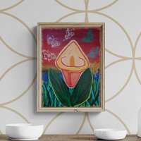 We Begin Anew- Original Semi Abstract Floral Acrylic Painting on Canvas