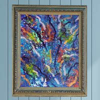 Ice on the River- Original Abstract Acrylic Painting On Canvas