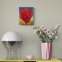 Paradise In Bloom- Original Semi Abstract Floral Acrylic Painting On Canvas