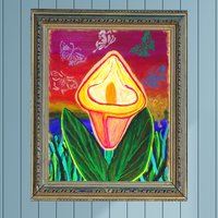 We Begin Anew- Original Semi Abstract Floral Acrylic Painting on Canvas