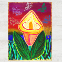 We Begin Anew- Original Semi Abstract Floral Acrylic Painting on Canvas