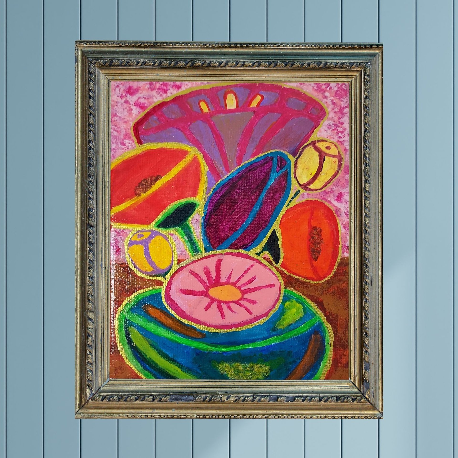 For Vincent- Original Semi Abstract Floral Acrylic Painting On Canvas