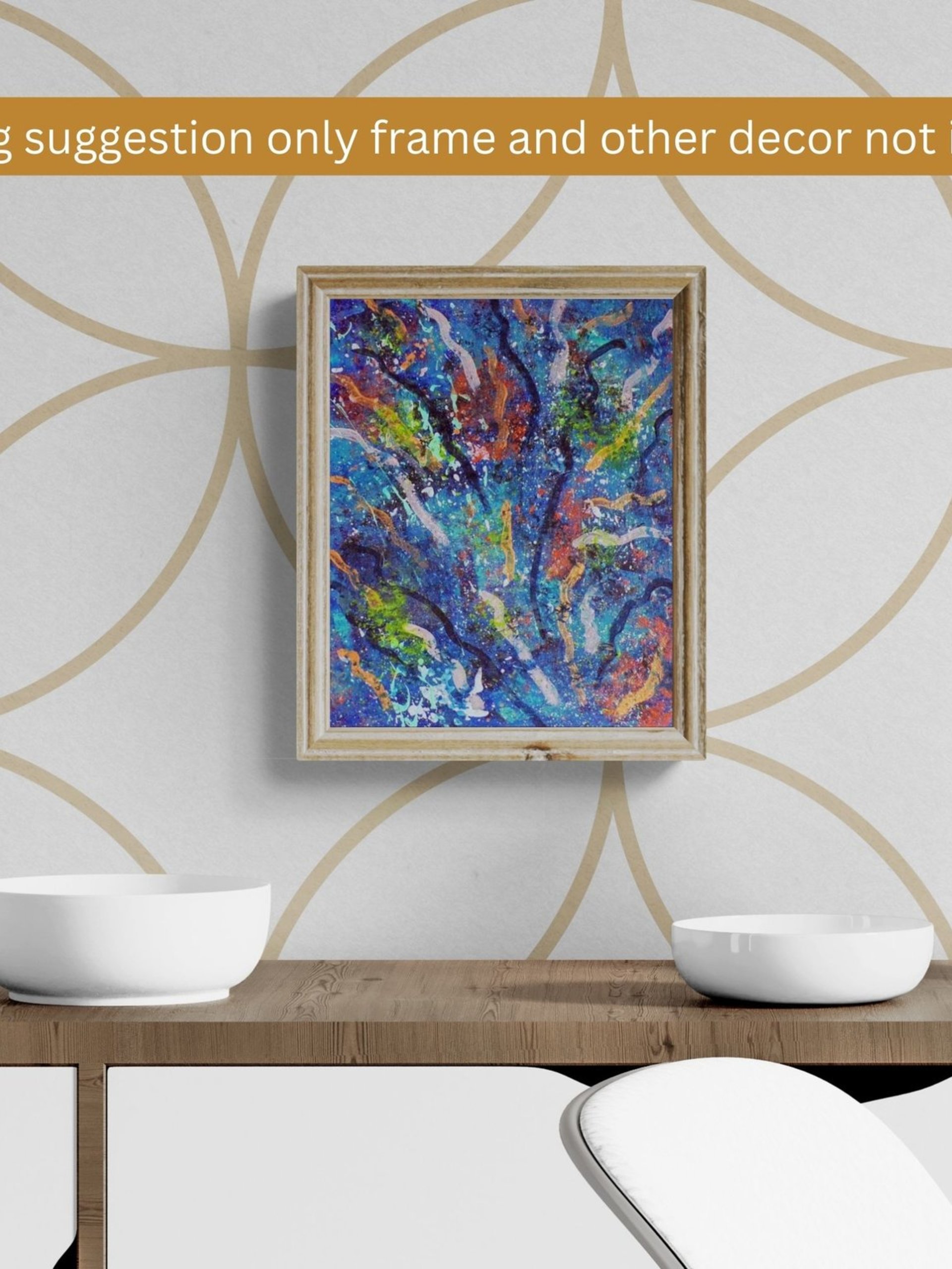 Ice on the River- Original Abstract Acrylic Painting On Canvas