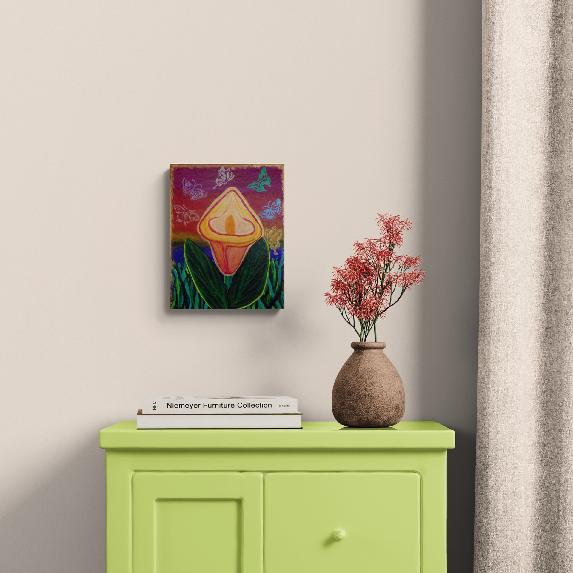 We Begin Anew- Original Semi Abstract Floral Acrylic Painting on Canvas