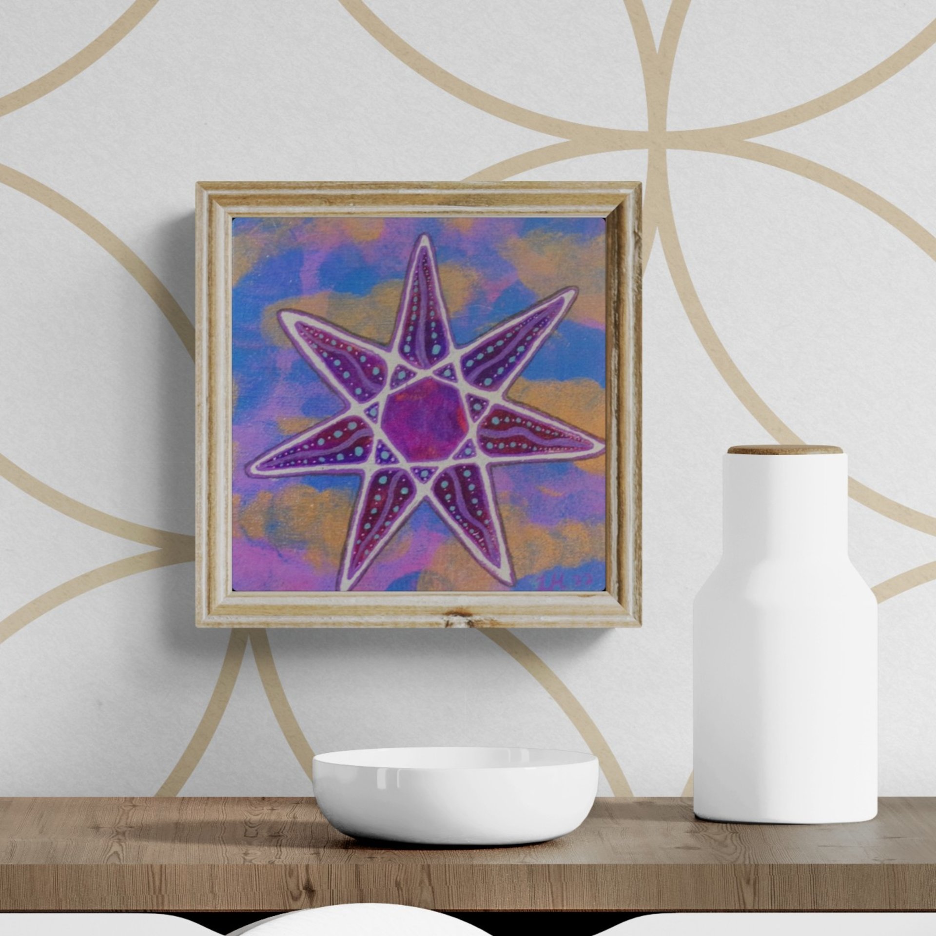 Welcome Sign- Original Abstract Acrylic Painting on Canvas